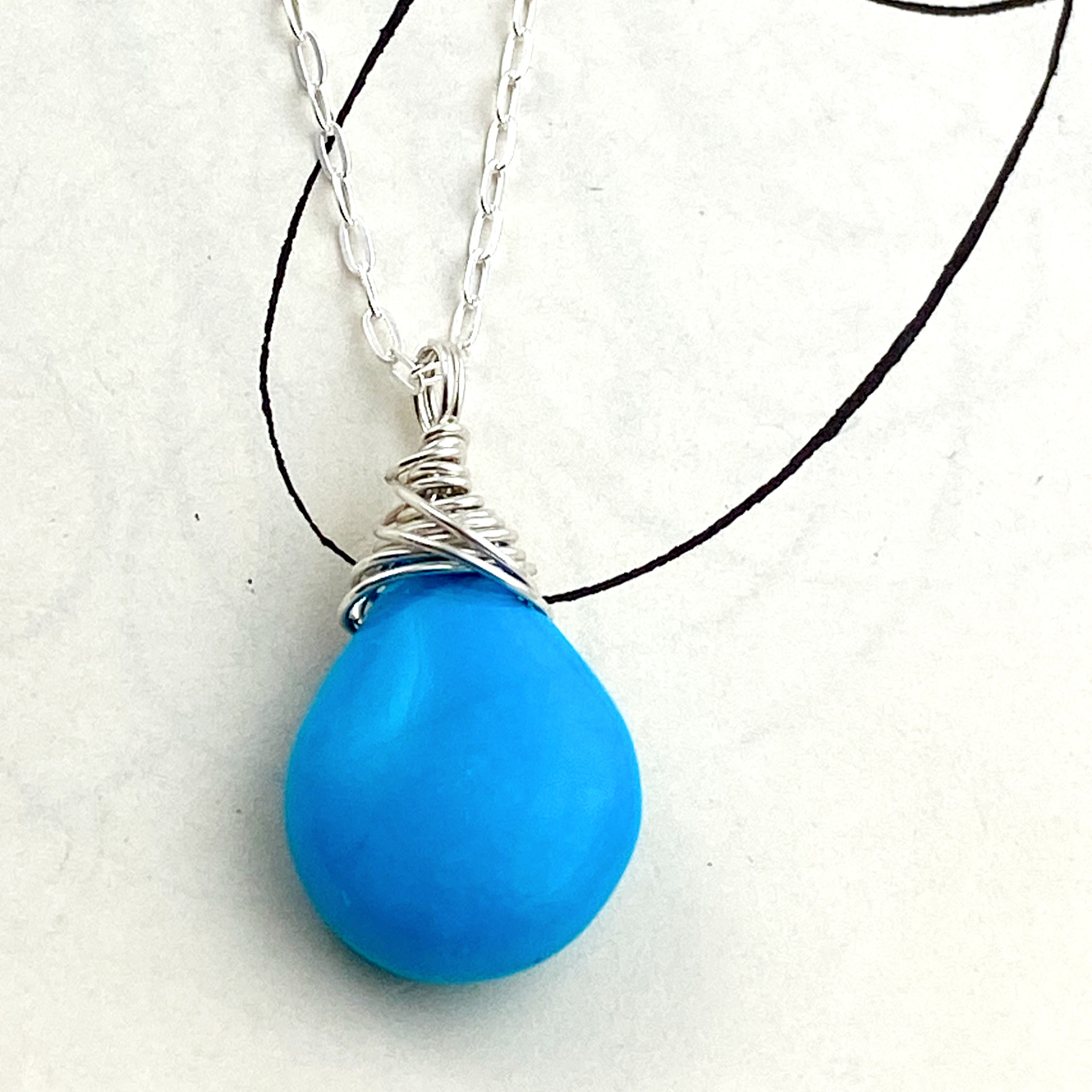 Turquiise Blue Pendant Necklace