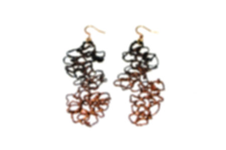 Long Irregular Earrings - Bronze