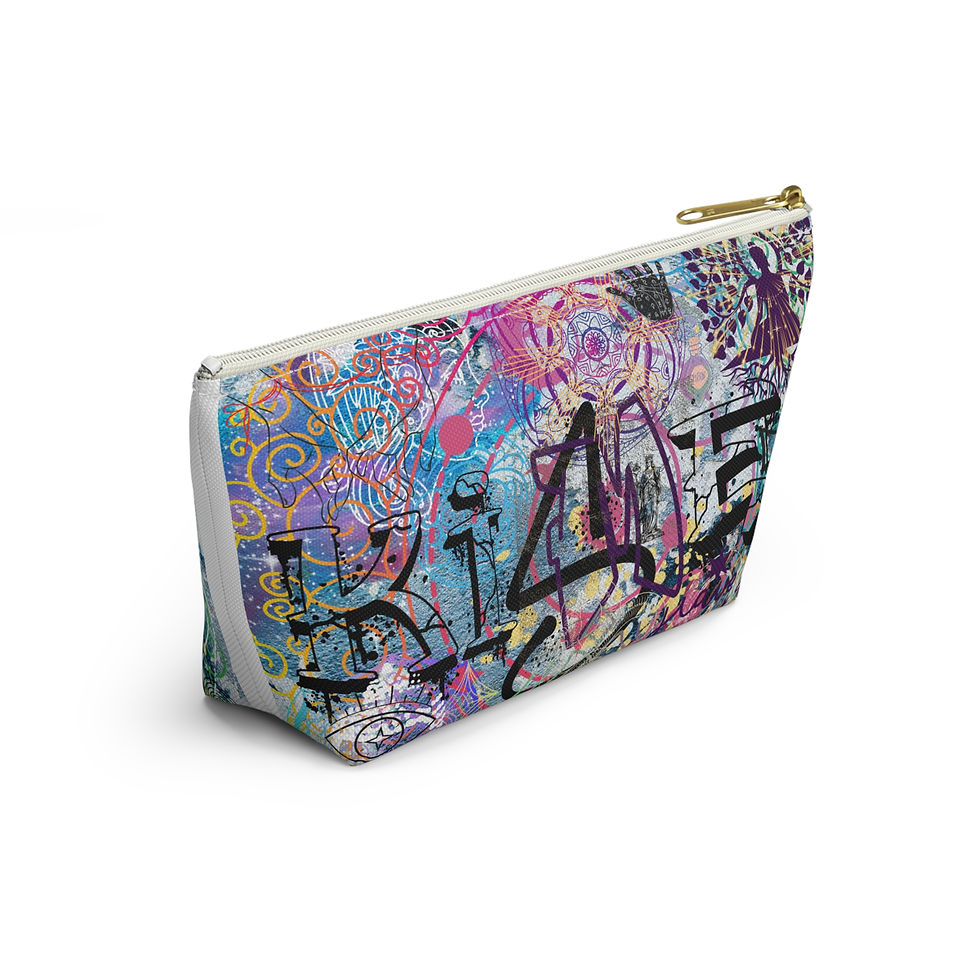 Thumbnail: Graffiti Kaleidoscope Accessory Pouch — Colorful Urban Art Zipper Bag