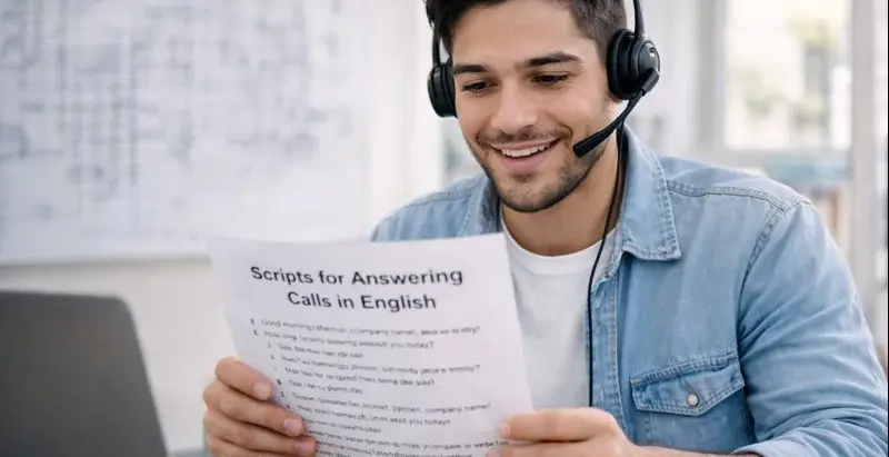 Guiones para contestar llamadas en inglés