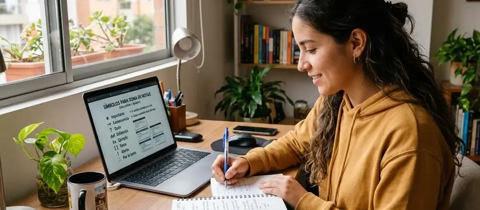 Símbolos para toma de notas (lista práctica + ejemplos)