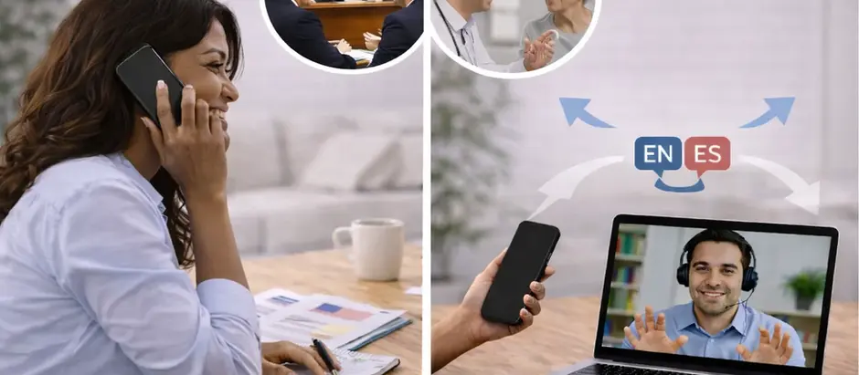 Qué es OPI (interpretación por teléfono) y cuándo se usa