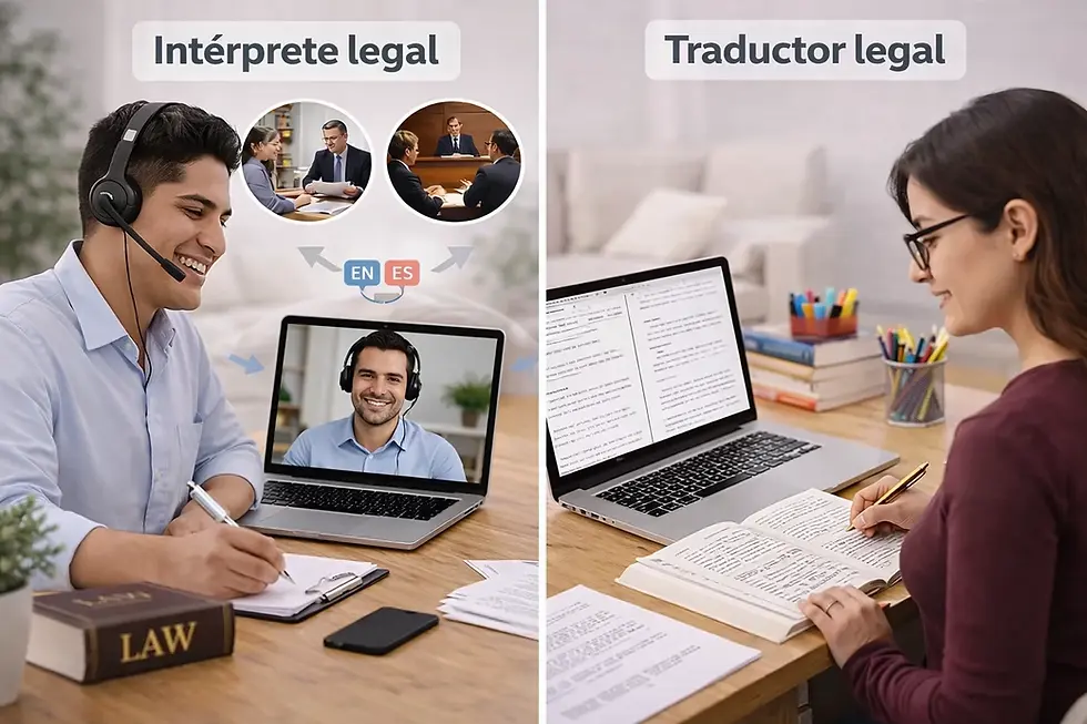 Intérprete legal vs traductor legal (diferencias claras)