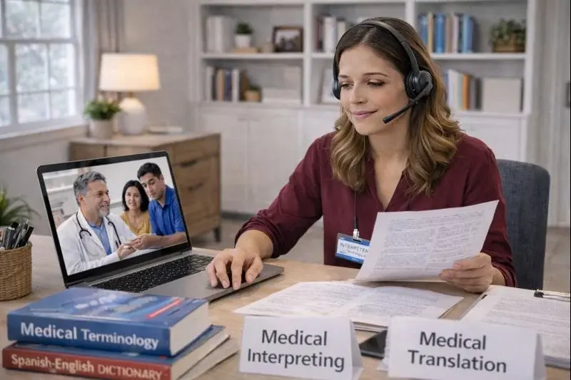 Ejemplos rápidos de Intérprete médico vs traductor médico