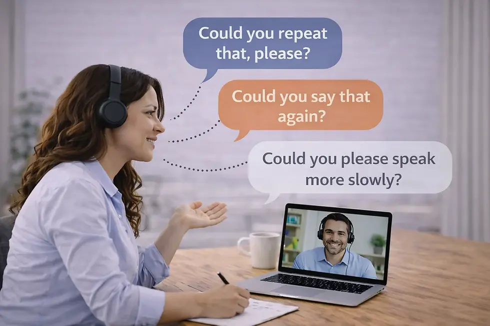 Cómo pedir que repitan o hablen más despacio (sin sonar mal)