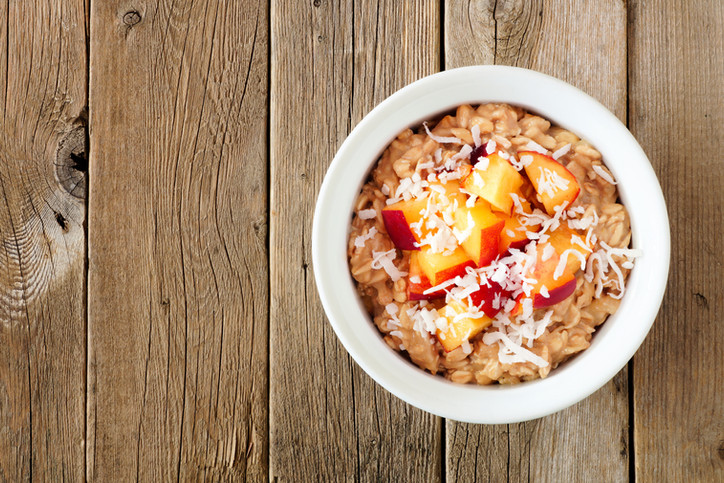 Overnight Peach Oats