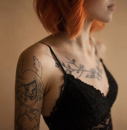 Tattooed Woman Portrait