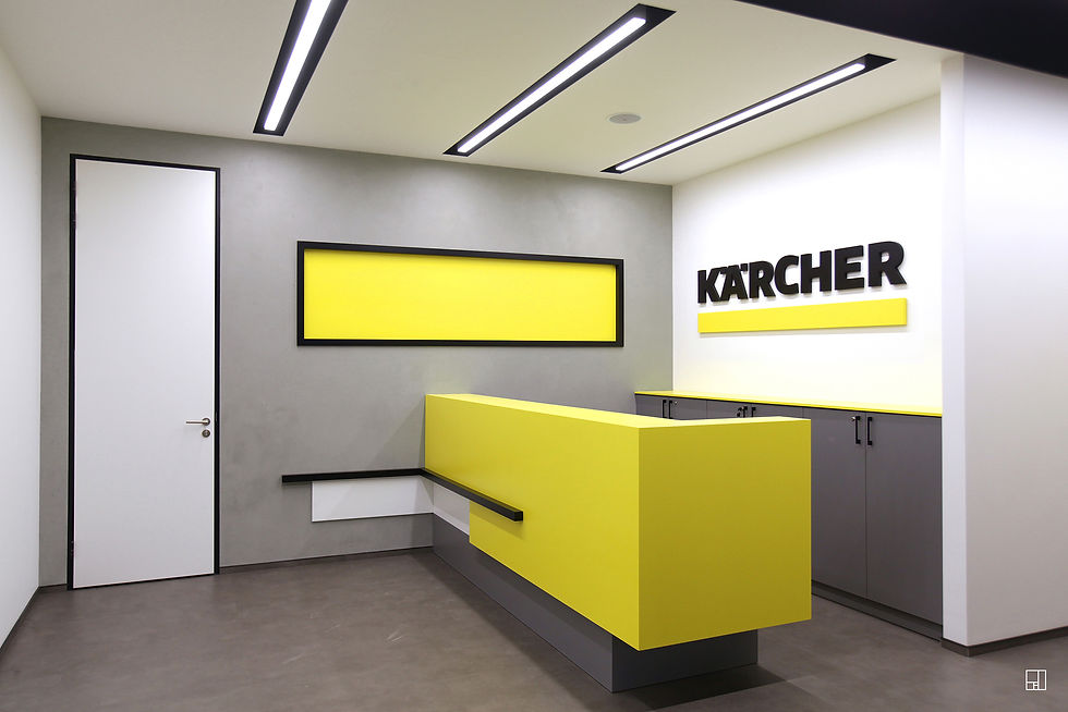 Arch-BOX, Karcher office, интерьер офиса, дизайн интерьера, зона рецепции