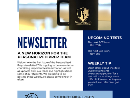 Personalized Prep Newsletter Issue #1