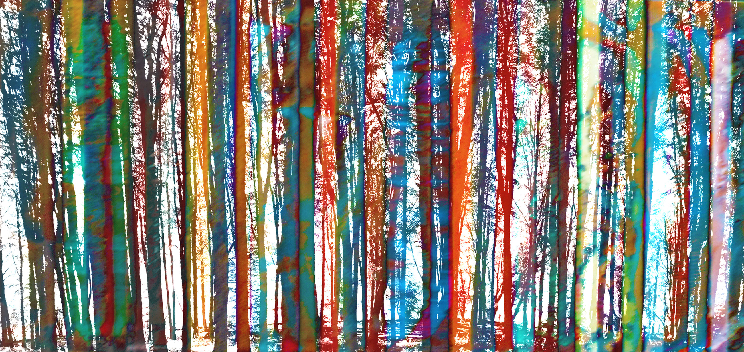 brightly coloured trees