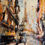 Thumbnail: original artwork. Paris cityscape. mixed media 120x80cm in a 10mm floating frame