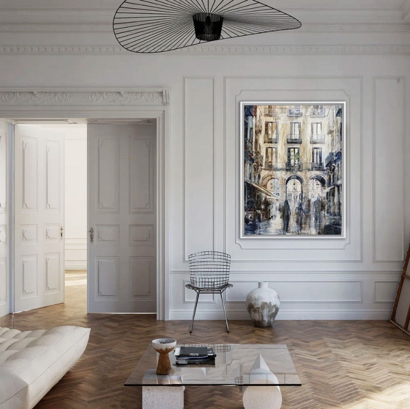 Thumbnail: image shows framed artwork in situation