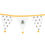 Thumbnail: White Alternating Bee Print Fabric Bunting