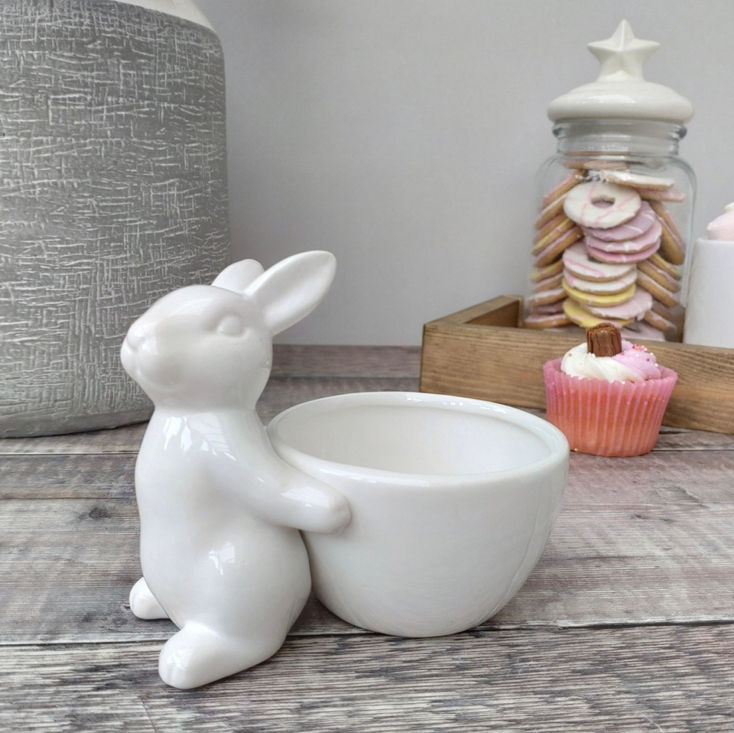 Thumbnail: Single Ceramic Rabbit Trinket Dish/Snake Bowl