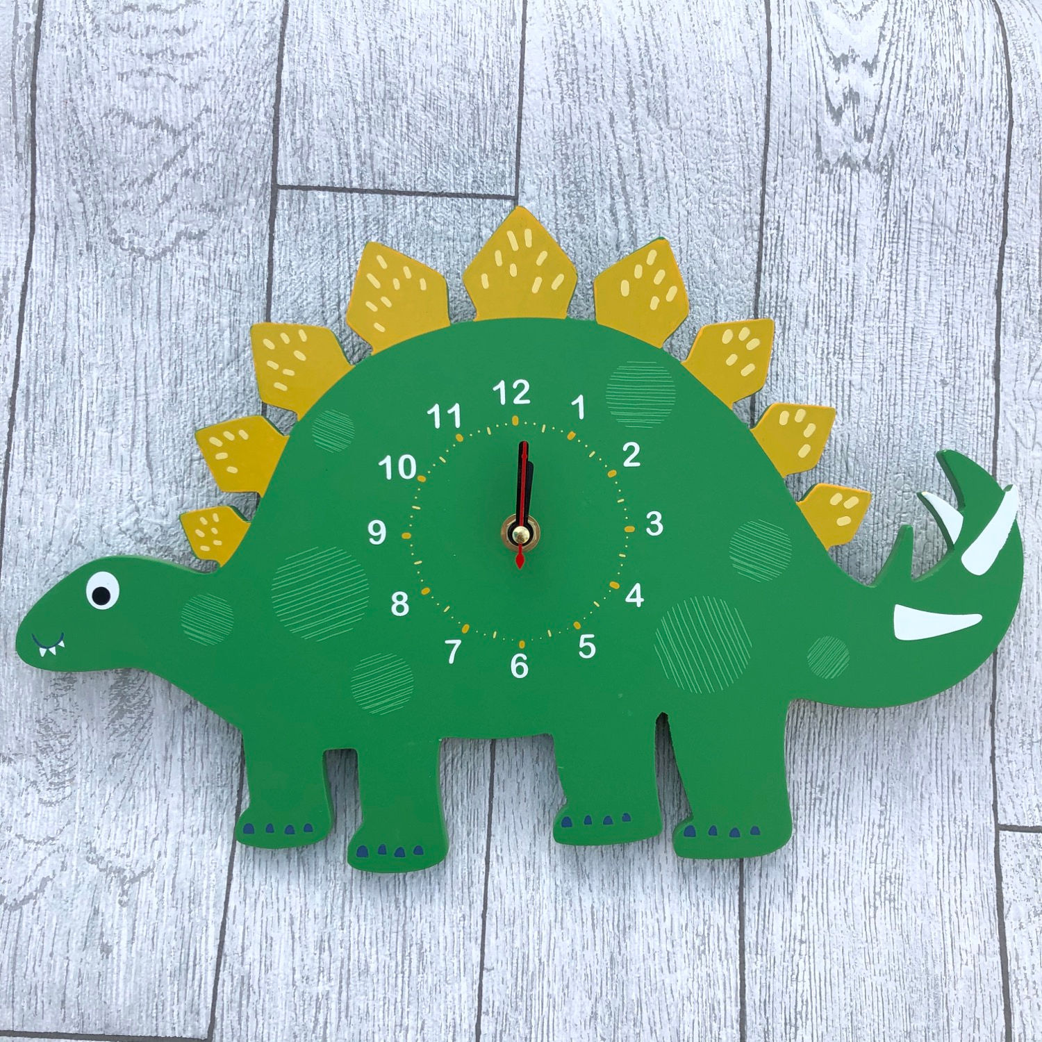 Wooden Dinosaur Wall Clock