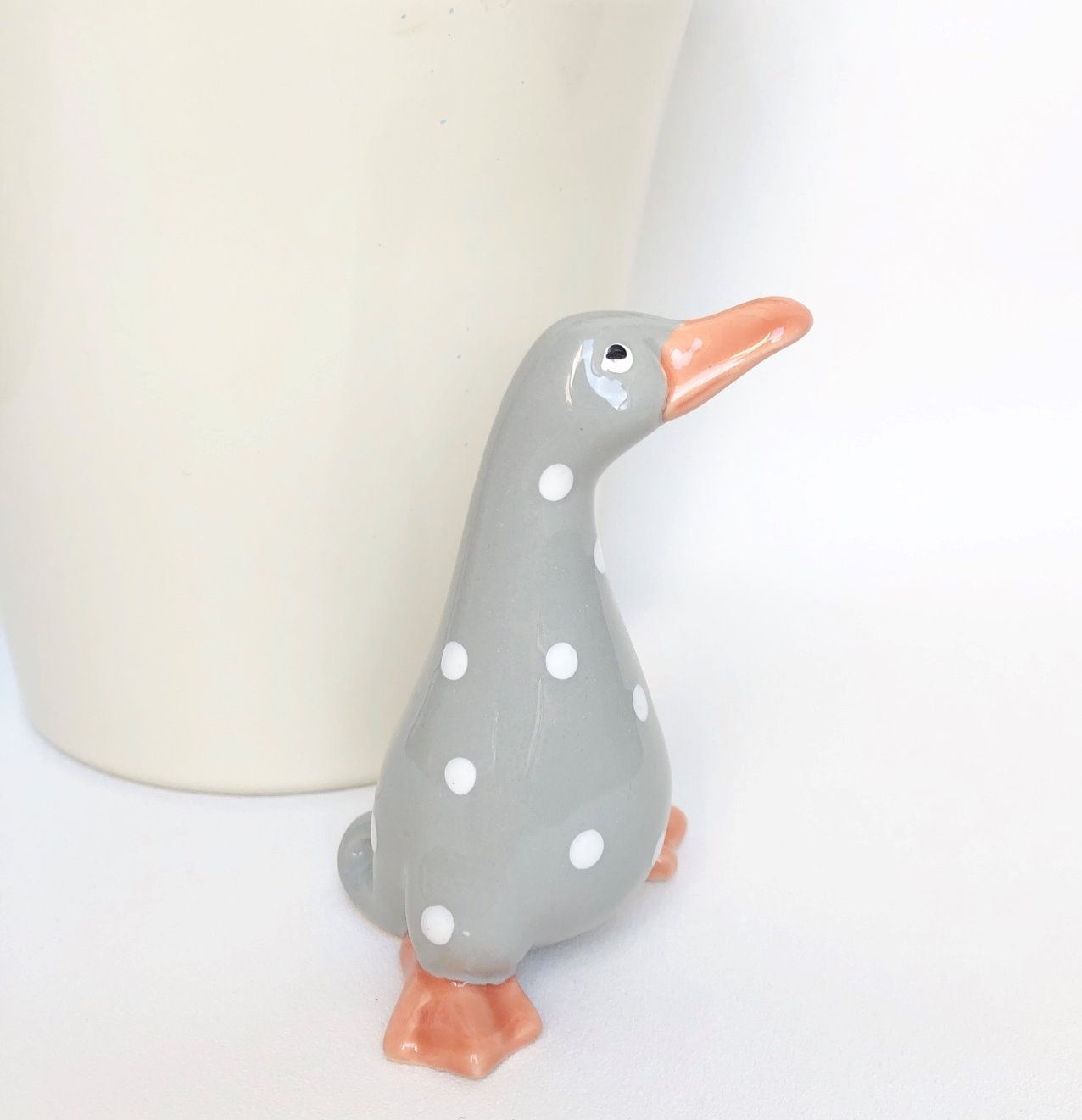 Small Grey and White Spotty Duck