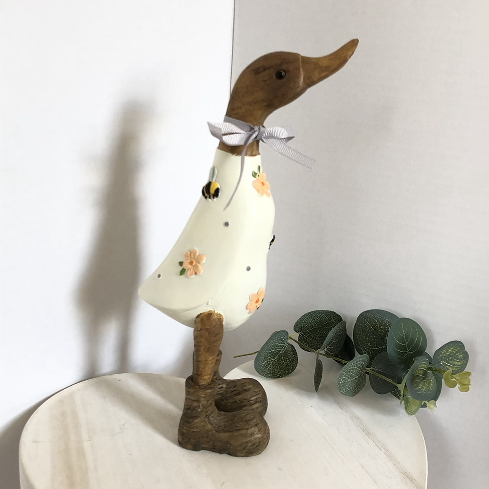 Thumbnail: Wooden Effect Standing Flower Ducks (Three Styles Available)