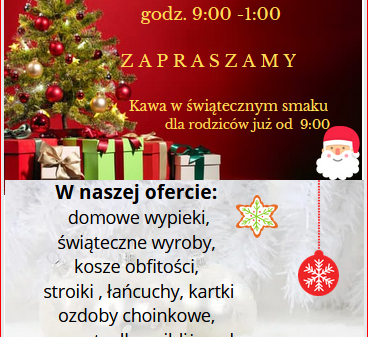 WIELKI SZKOLNY KIERMASZ ŚWIĄTECZNY