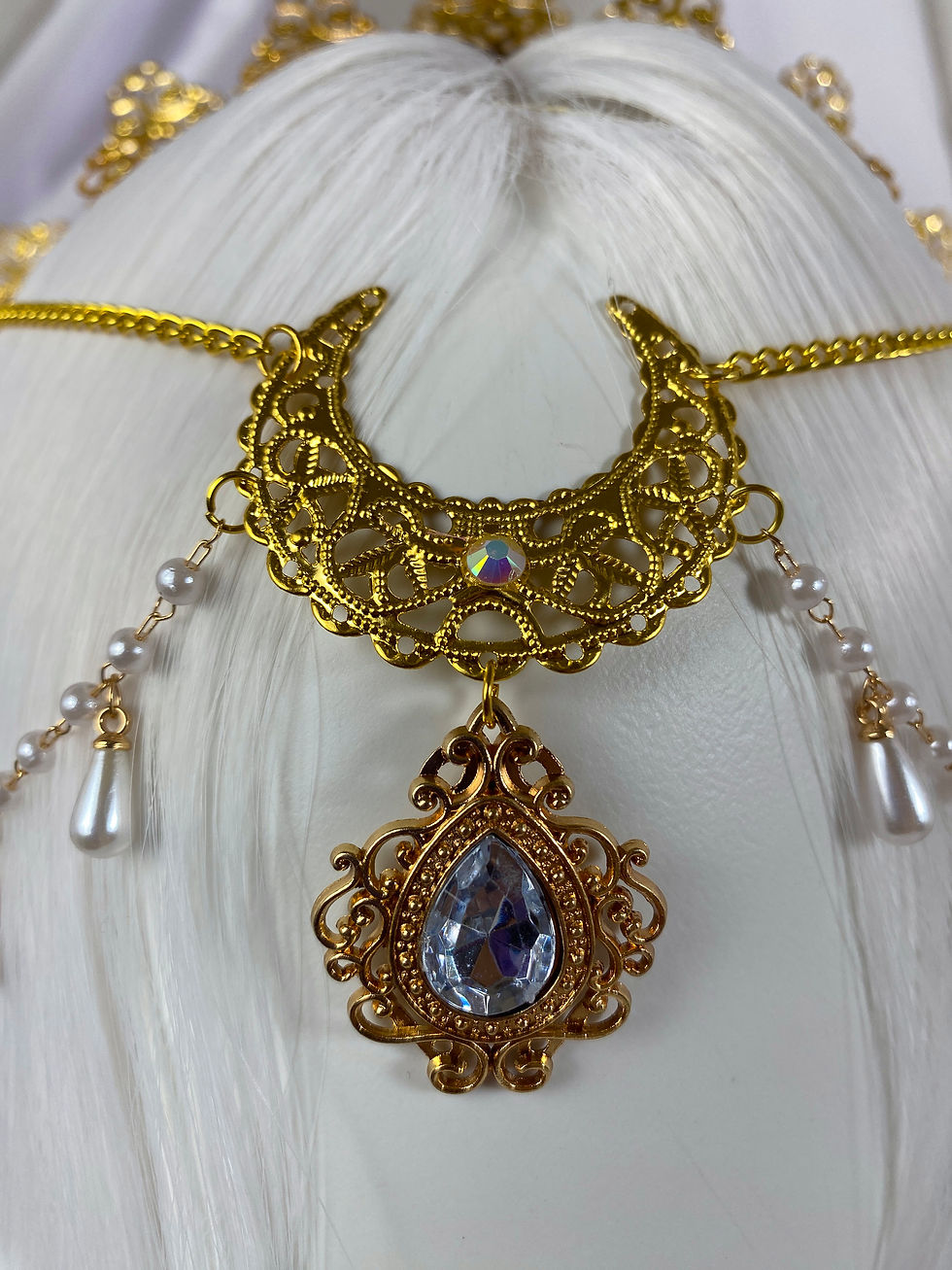 Thumbnail: Selene - Gold Metal Moon Crown