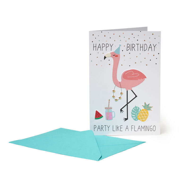 Party Like A Flamingo Birthday Card by Legami