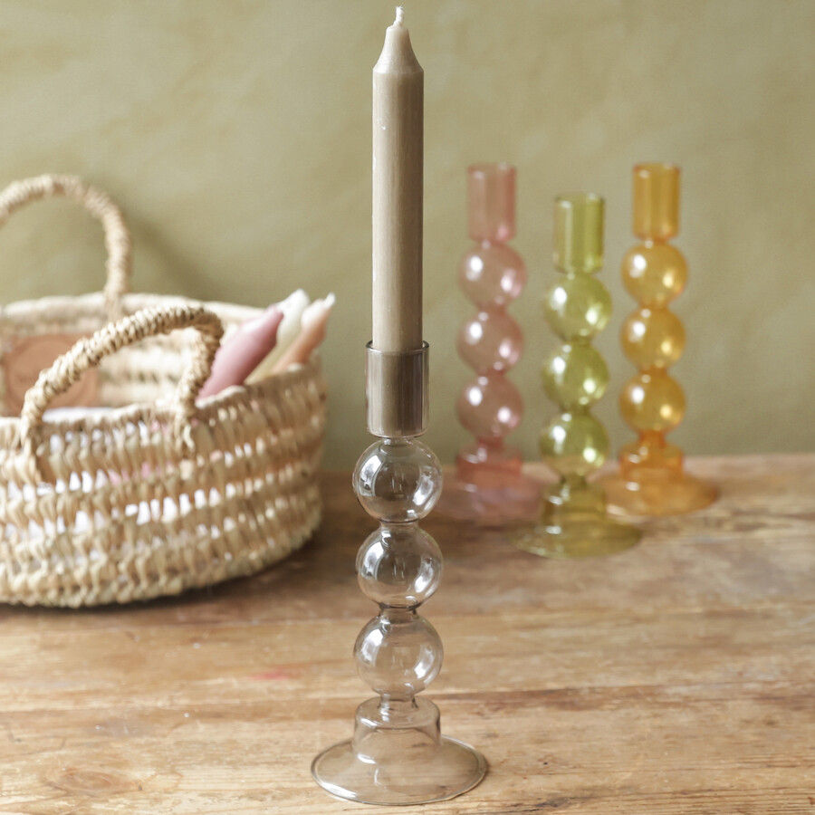 Bubble Candle Holder Grey