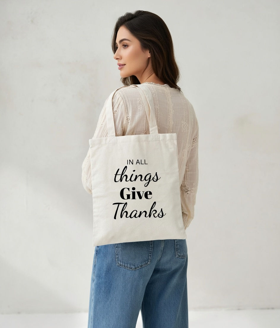 In All Things Give Thanks Everyday Tote Bag