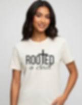 Rooted In Christ Minimalist Christian Tee