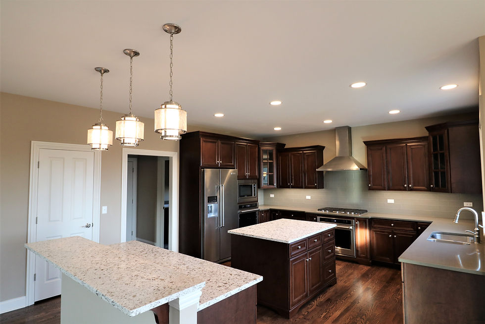 Amberwood Kitchen 2 Islands