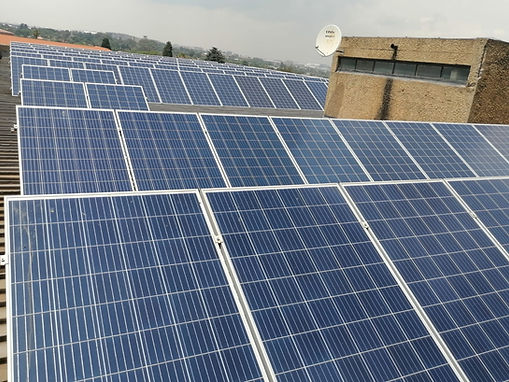 Bank of solar panels