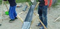waterbanen bouwen, Verkeerstuin