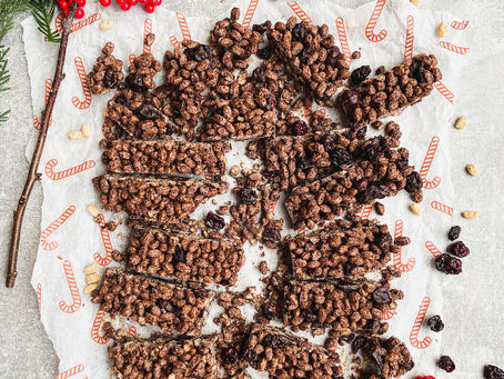 Farro soffiato al fondente e cranberries