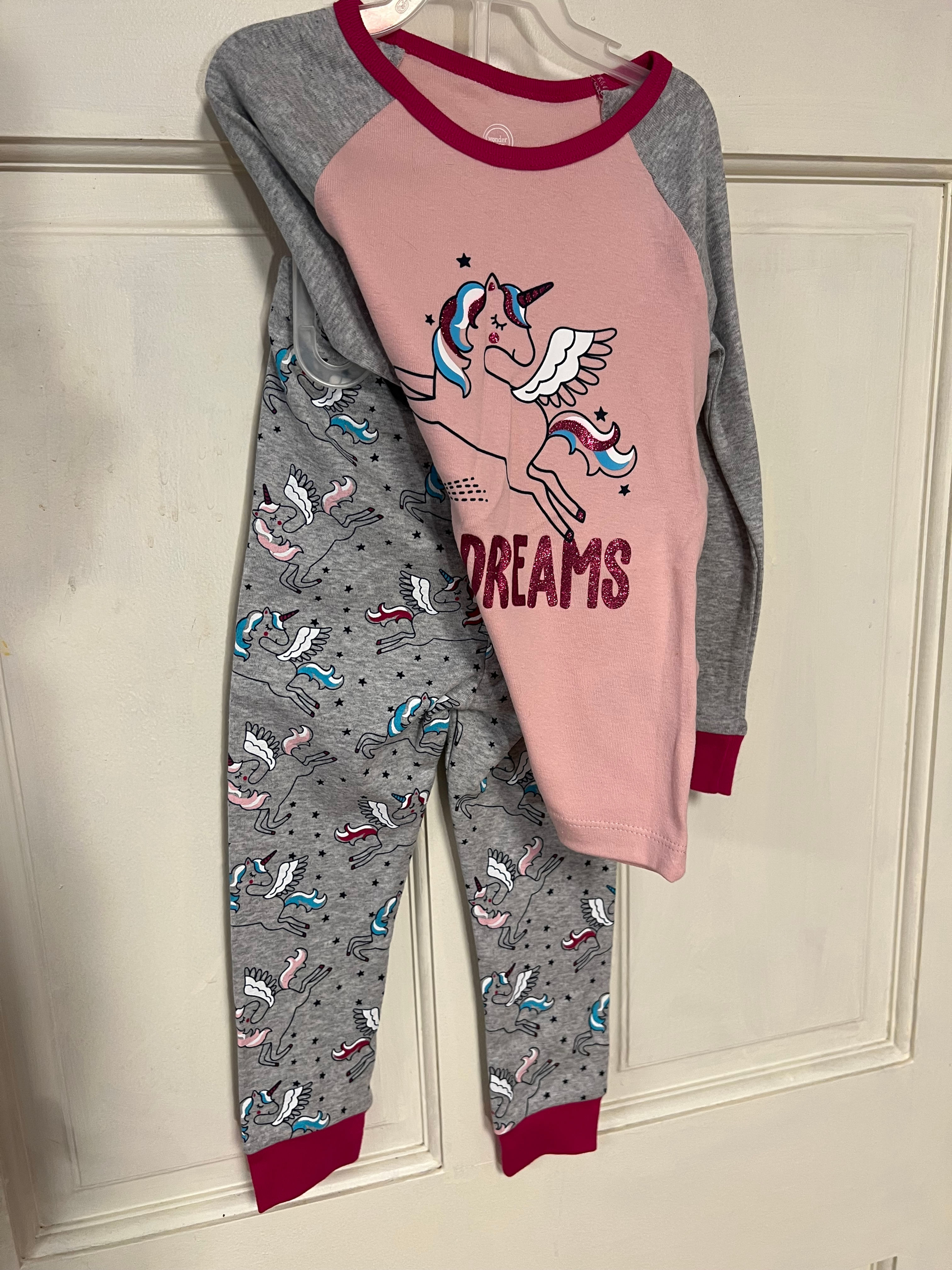 Girls 2T, 3T Toddler Wonder Nation Unicorn Pajama Set