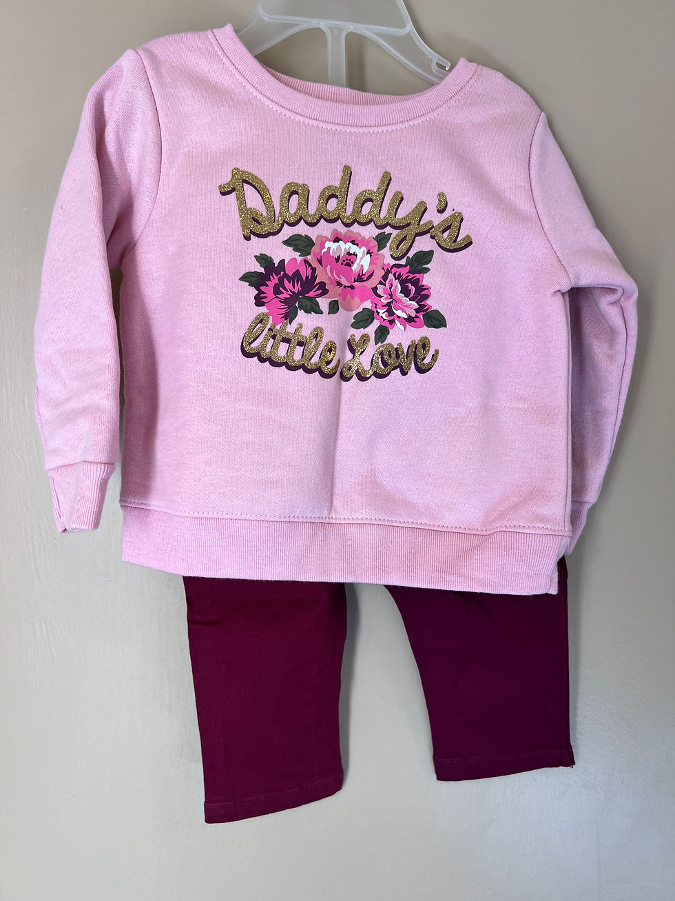 Girls Baby Toddler 6-9 Months Pink Long Sleeve Pants Set Garanimals