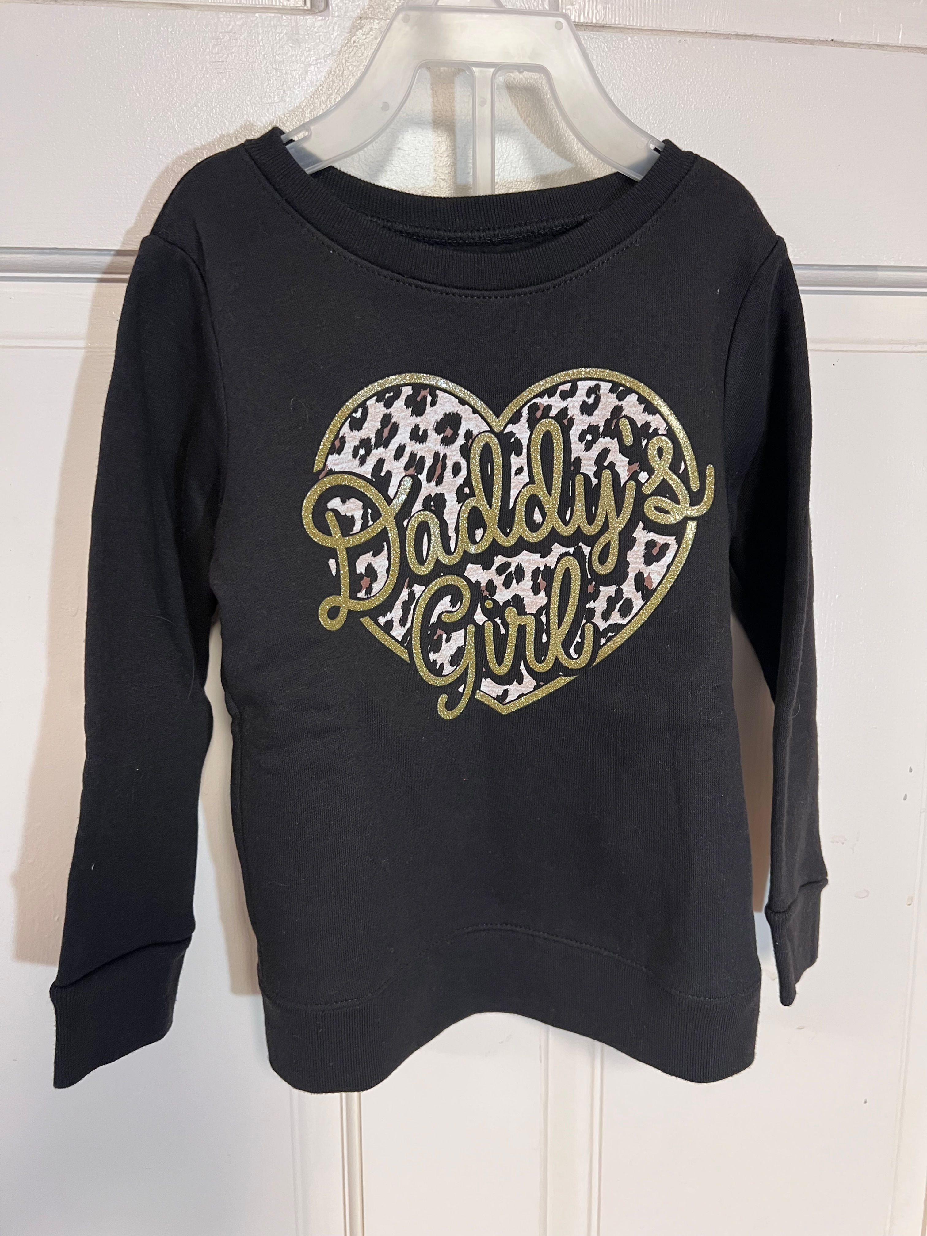 Girls  3T Black Long Sleeve Top  "Daddy's Girl" Garanimals