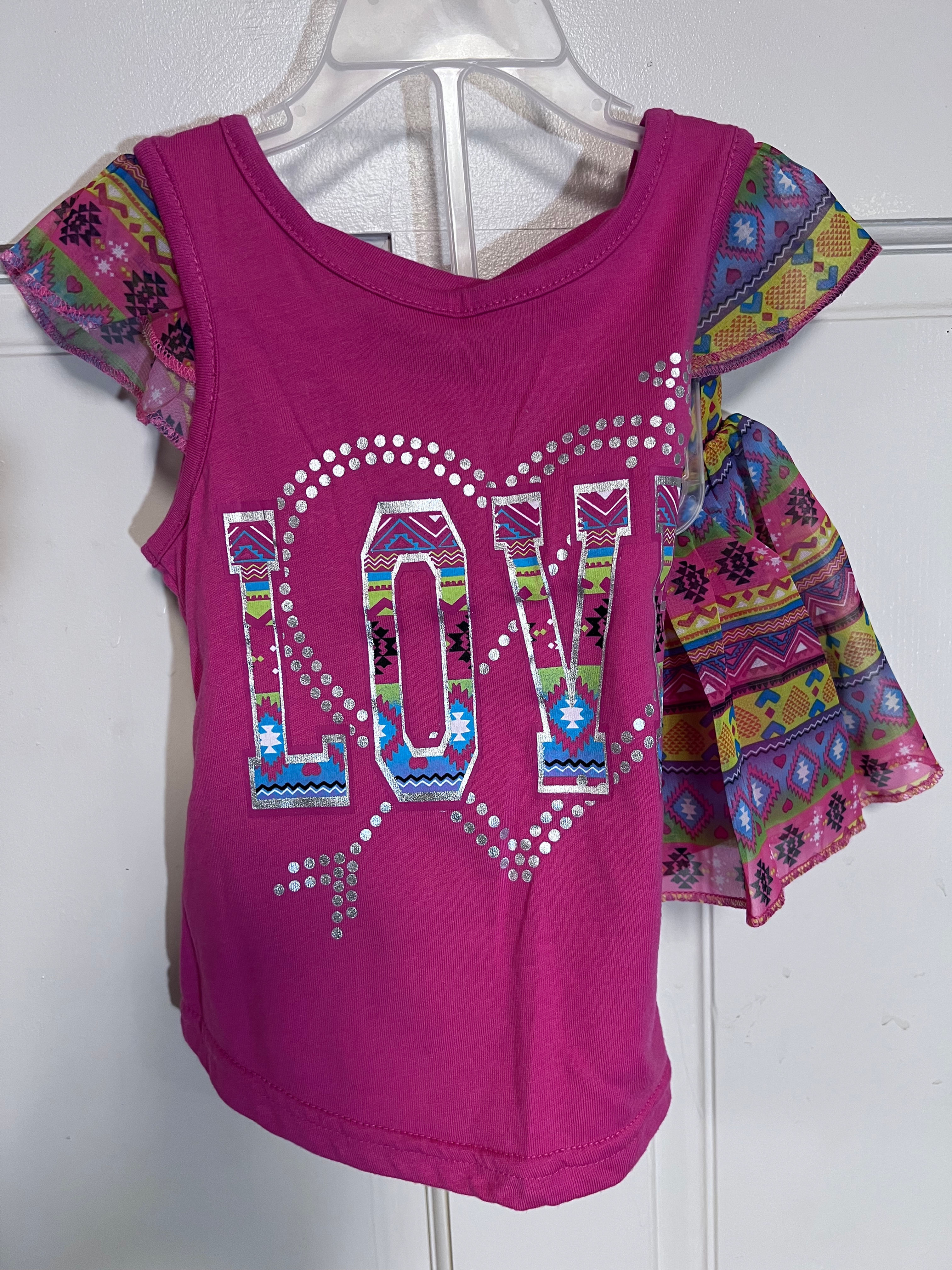 Girls  3T Toddler Skirt Set Love Red Love