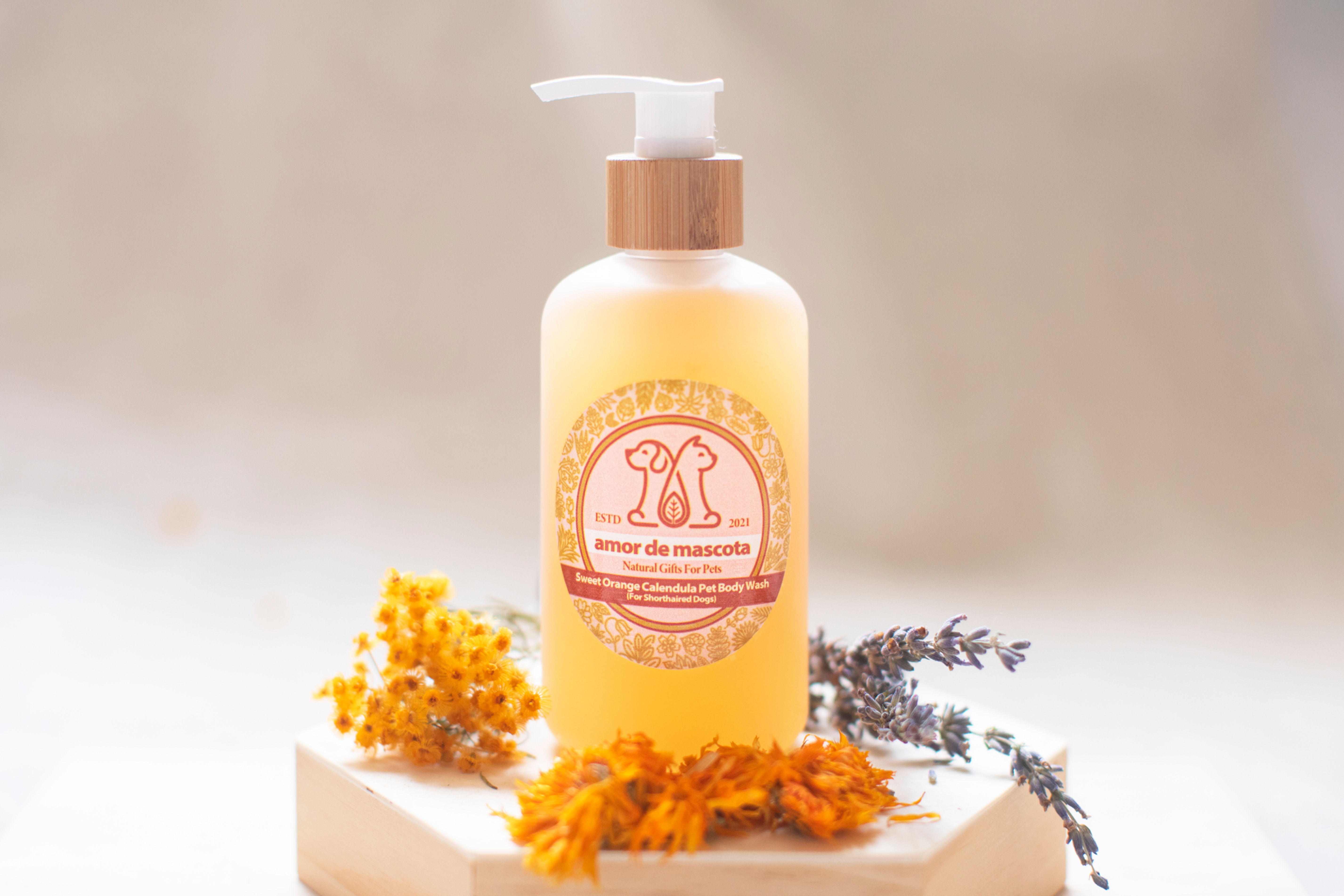 甜橙金盞花寵物沐浴露(短毛犬用)