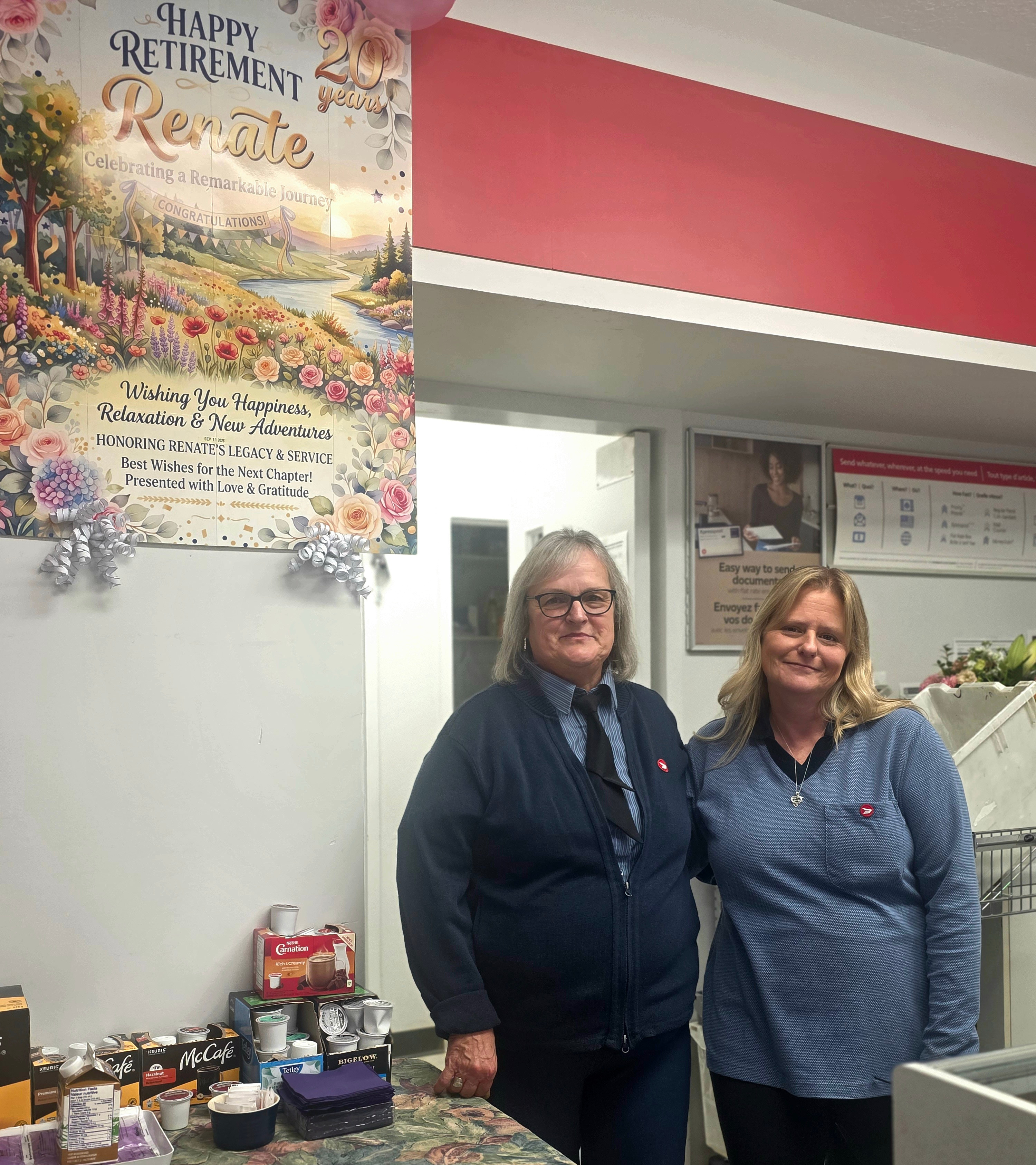 Photo from Renate's (on the left) last day at the office.