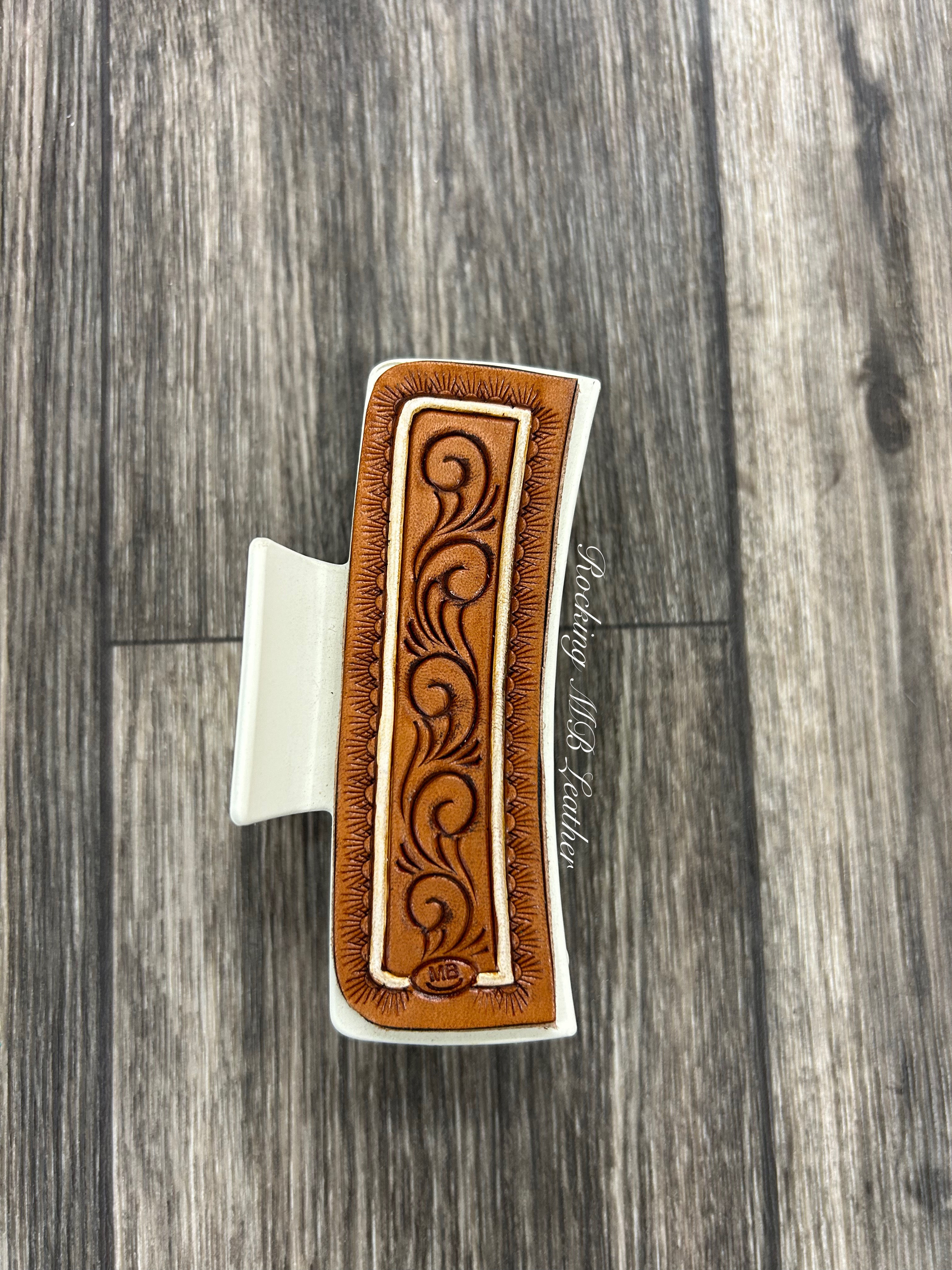 Large White Floral Clip