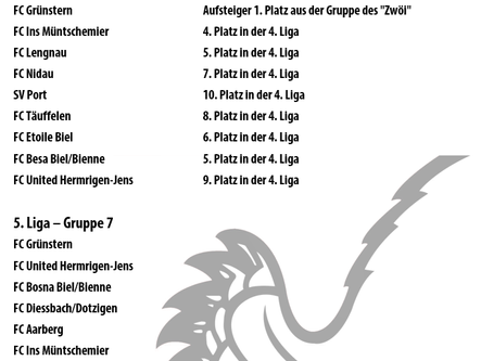 Gruppeneinteilung und Demission Trainer