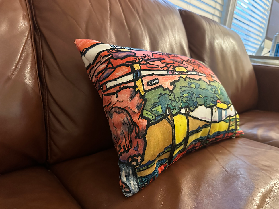 Thumbnail: 12"x 20" Psychedelic Satin Pillow