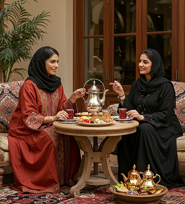 Ladies Afternoon Tea Connect, converse, and celebrate with Emirati women in a warm, welcoming home setting. This unique expe