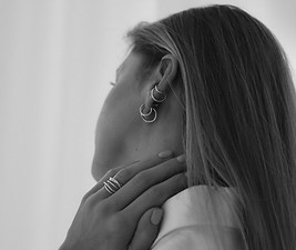 Uniquely shaped DUST WHIRL collection jewelry 