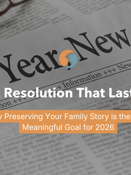 New year new goals illustrating one of the most meaningful new year’s resolutions for 2026: preserving family history.