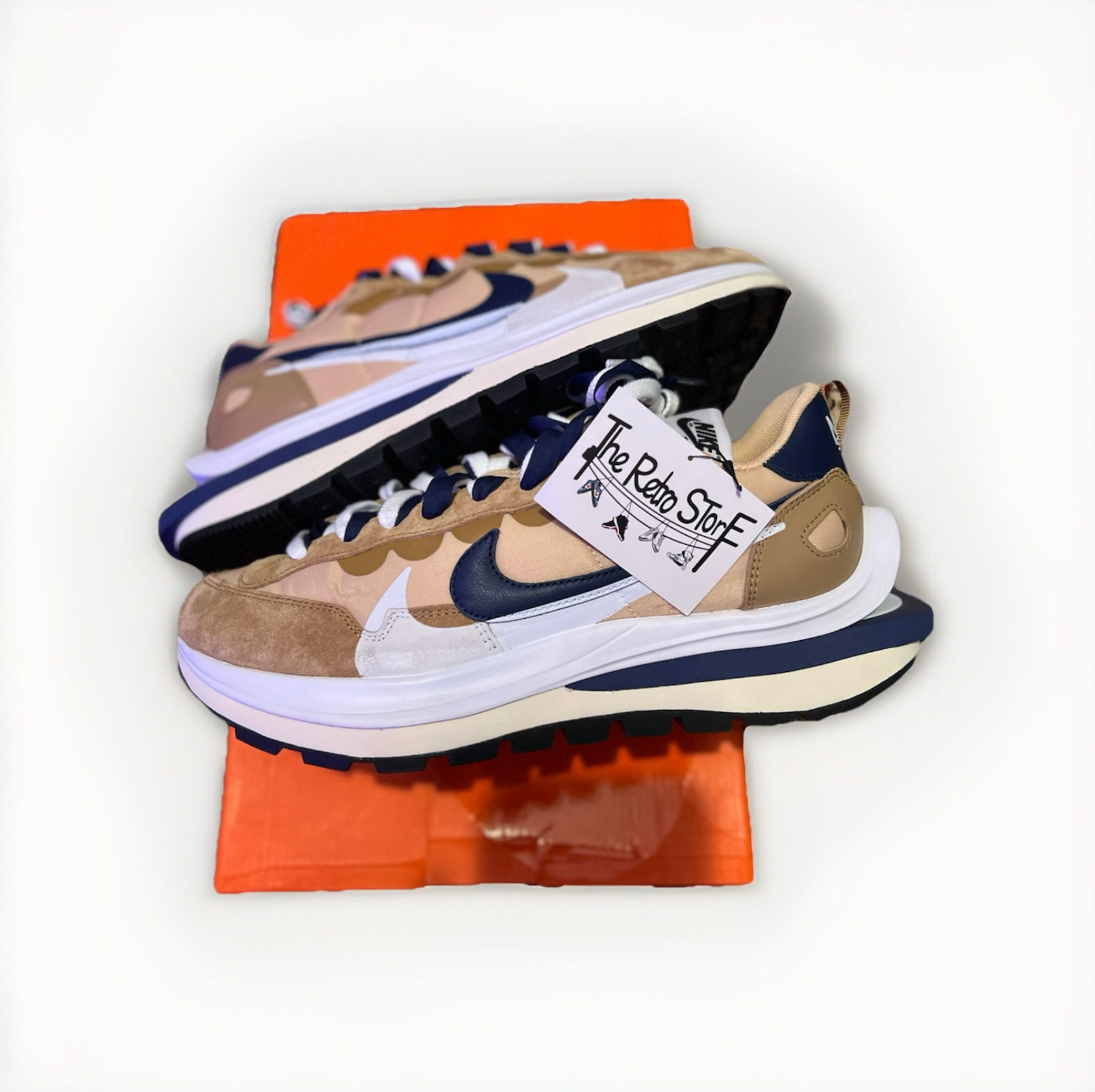 New 2021 Nike Sacai Vaporwaffle “Sesame Blue” sz 10