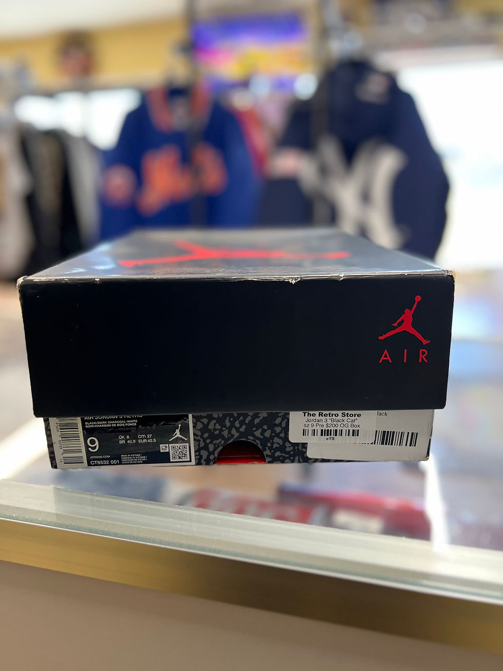 Thumbnail: Jordan 3 “Black Cat” sz 9 Preowned 