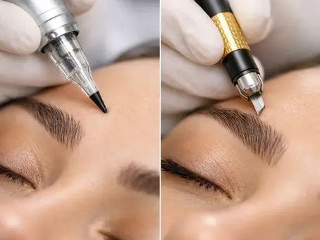 Machine Hairstrokes Versus Microblading Technique
