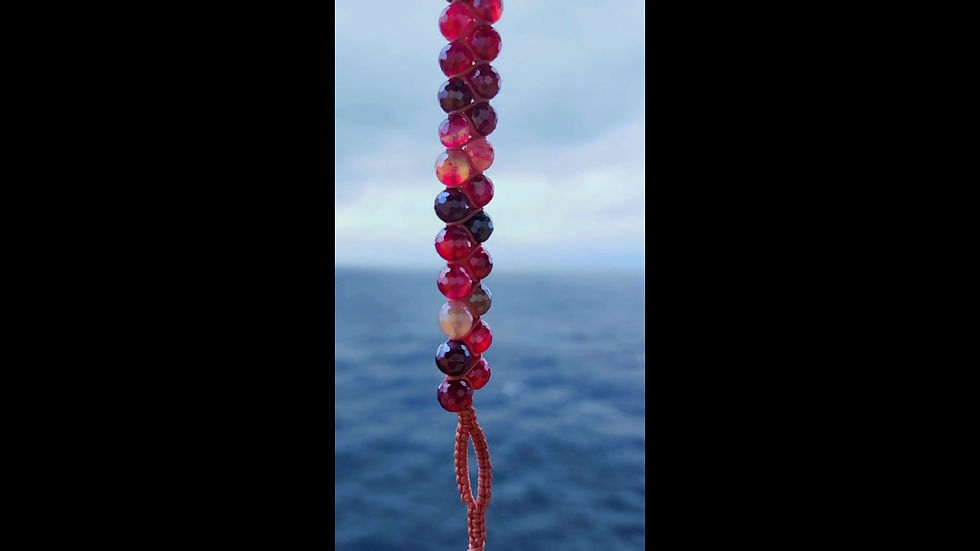 Thumbnail: video of purple agate bracelet with pink button closure