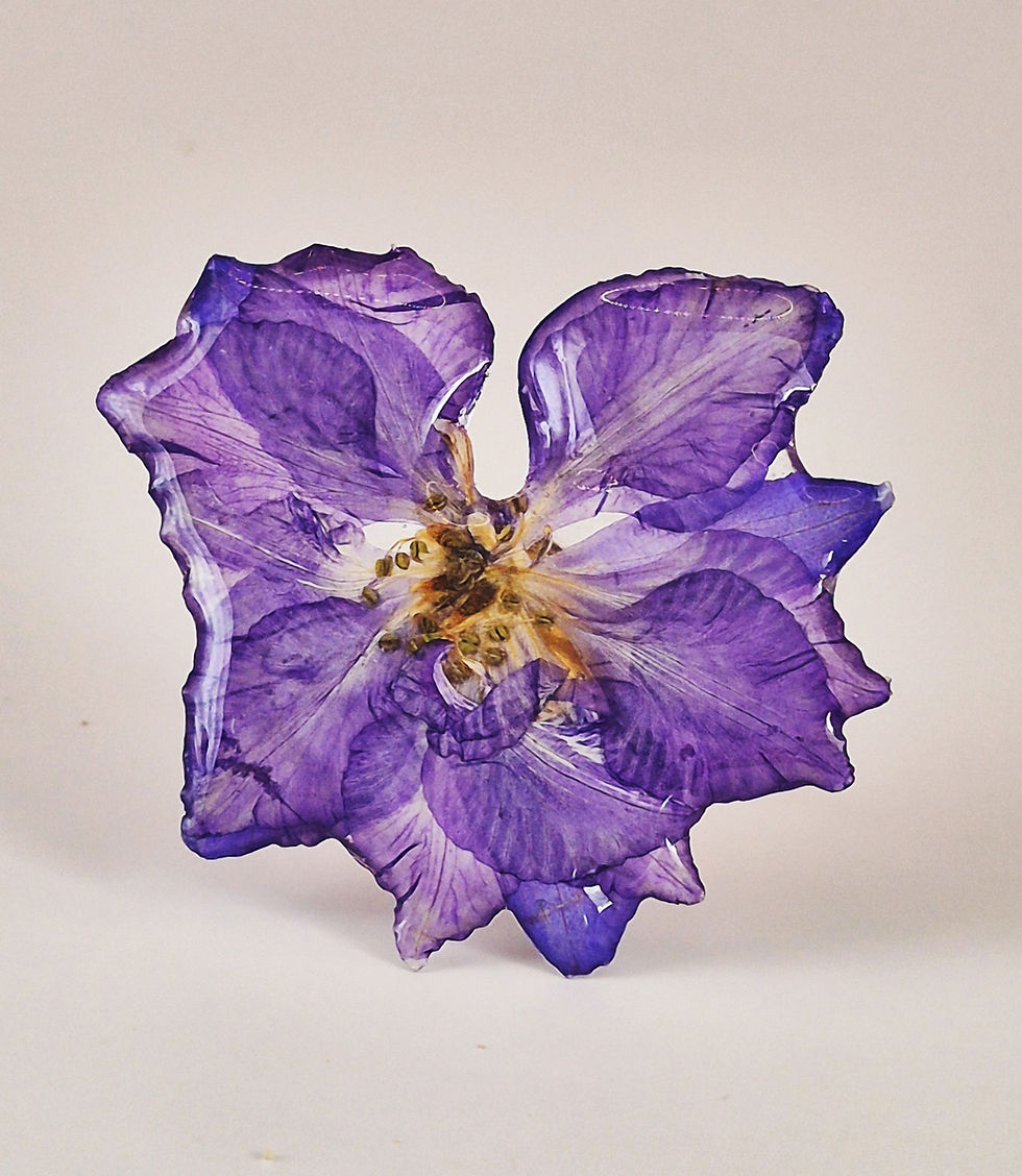 purple wildflower ring front view