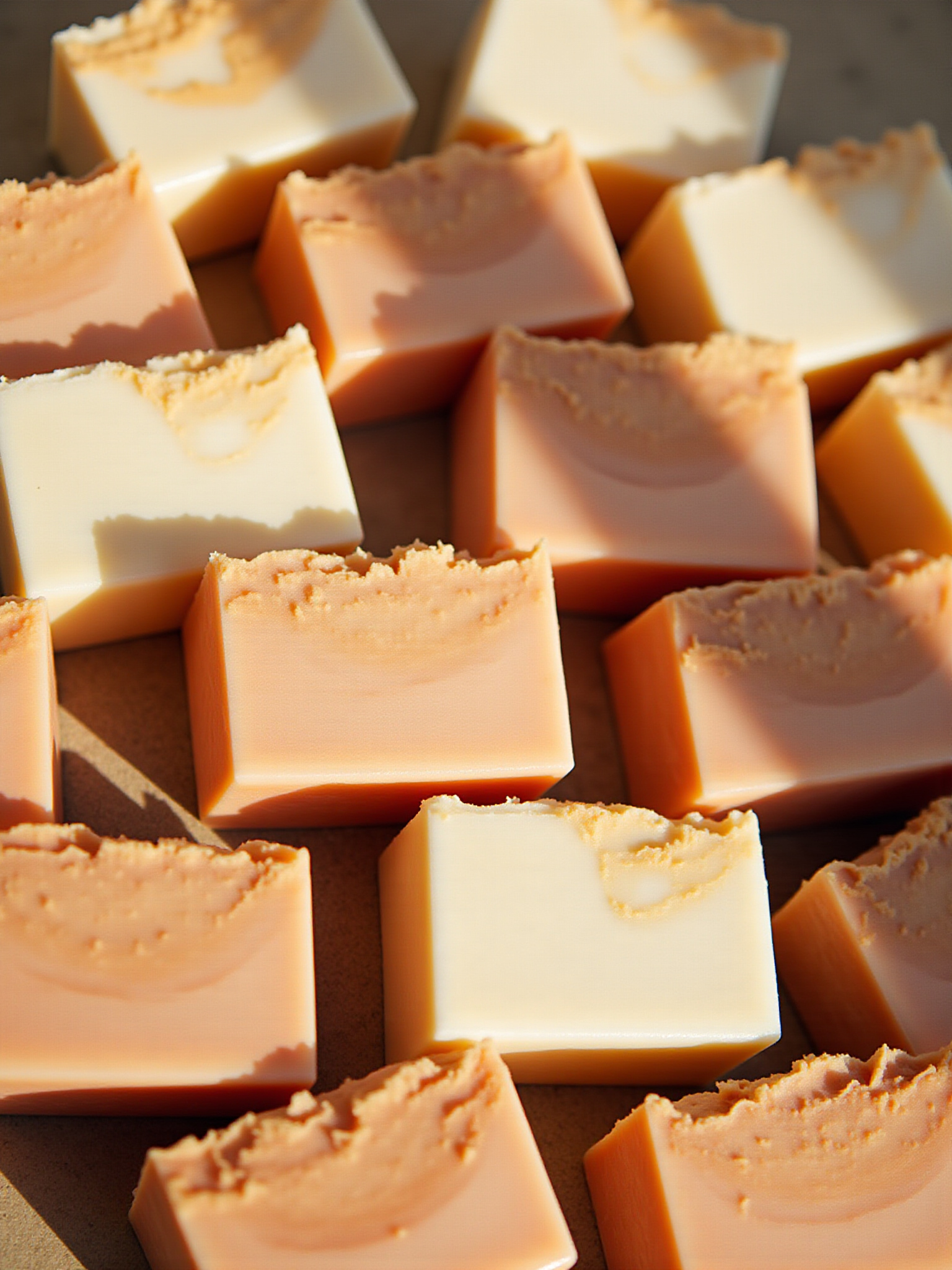 Sabonetes artesanais: cores suaves e aroma delicioso