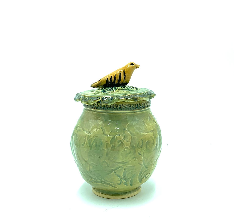 Thumbnail: Bird Jar with Lid